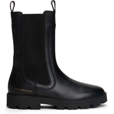 Tommy Hilfiger Leather Cleat Mid Chelsea Boots Black Taille: 36 Bottes Outlet Femme Le Noir - Publicité Tommy Hilfiger Leather Cleat Mid Chelsea Boots Black Taille: 36 Bottes Outlet Femme Le Noir - Publicité