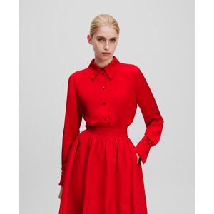 Karl Lagerfeld, Chemise Boutonnée, Femme, Rouge Course, Taille: 40 - Publicité Karl Lagerfeld, Chemise Boutonnée, Femme, Rouge Course, Taille: 40 - Publicité