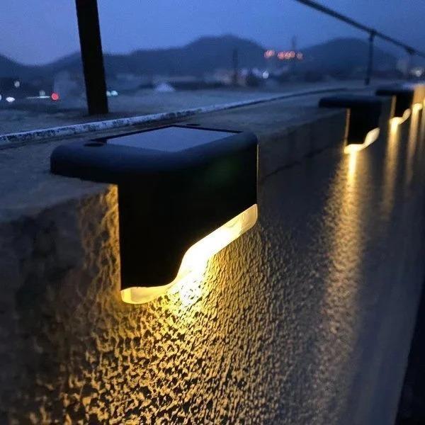 omegamode Lumière Escalier Extérieur Solaire Led Eclairage Marche Escalier - Noir