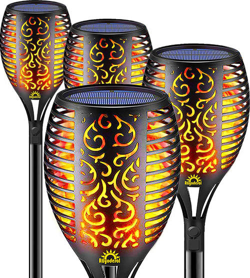visionvale Lanterne Solaire Avec Flamme Vacillante - 51 Lumières LED