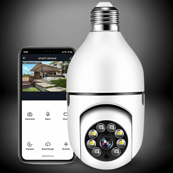 maxiped Caméra De Surveillance Panoramique Sans Fil Wifi Maison Intérieur - Blanc