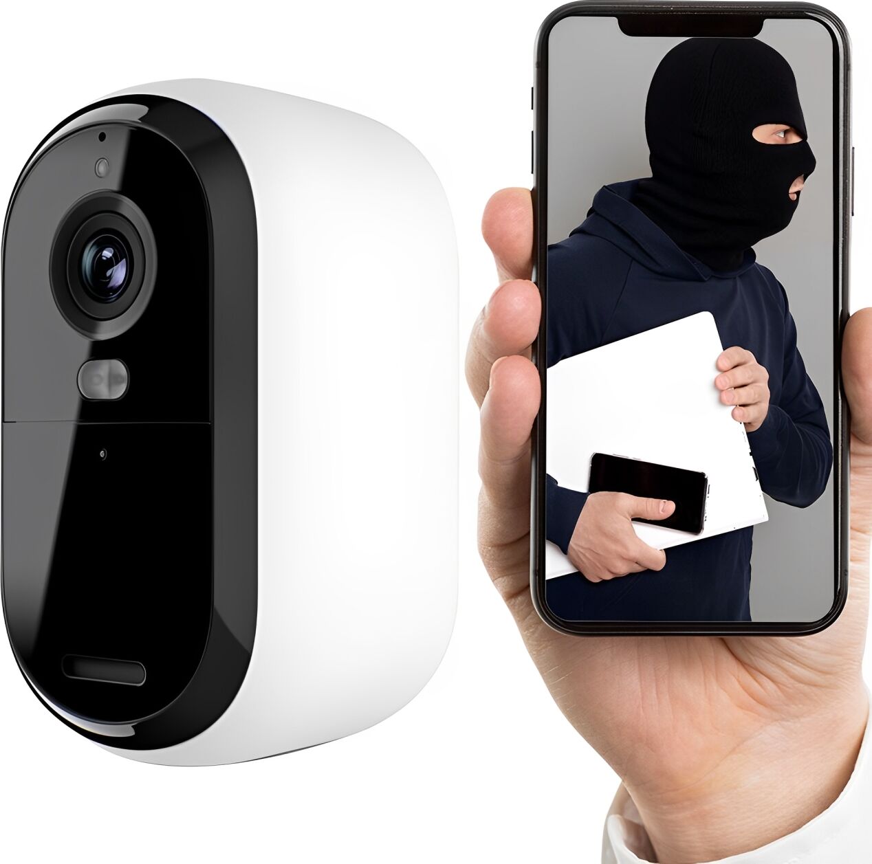 zenigo88 Caméra De Surveillance Extérieure Sans Fil Wifi Connectée à Internet - Blanc