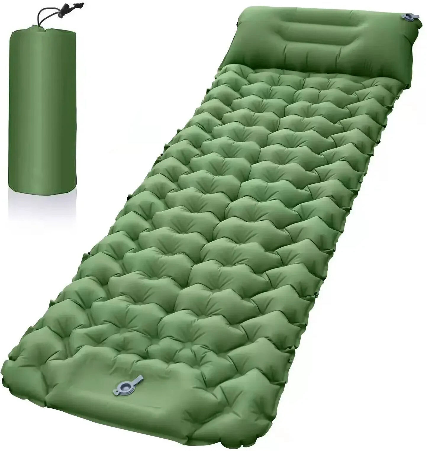vinora Matelas Gonflable Pas Cher Lit Gonflable 1 Personne Pneumatique - Vert