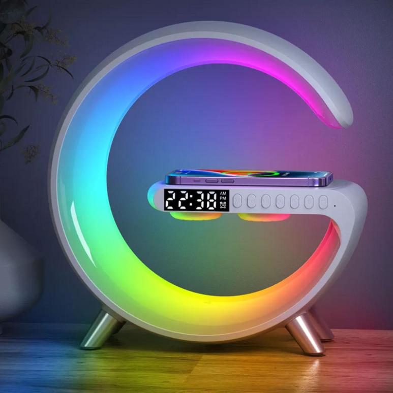 alphasphere Lampe d'Ambiance Avec Chargeur Induction - Sans Fil Lampe de chevet - Gris