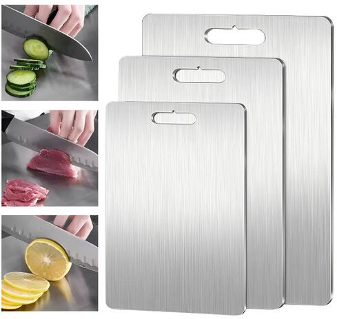 vinora Planche À Découper Professionnelle En Inox - Acier Inoxydable - XS (25x15cm)