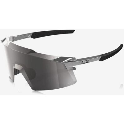 100 Percent Lunettes 100% Aerocraft Gloss Black Chrome avec lentille HiPER Silver Mirror - Publicité 100 Percent Lunettes 100% Aerocraft Gloss Black Chrome avec lentille HiPER Silver Mirror - Publicité
