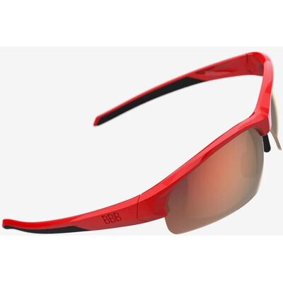 Lunettes BBB Impress Small PC rouge avec verres miroir clair - Publicité Lunettes BBB Impress Small PC rouge avec verres miroir clair - Publicité