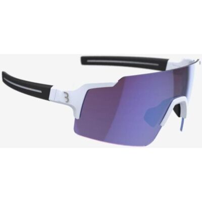 Lunettes BBB FullView HC blanc avec verres miroirs bleus - Publicité Lunettes BBB FullView HC blanc avec verres miroirs bleus - Publicité