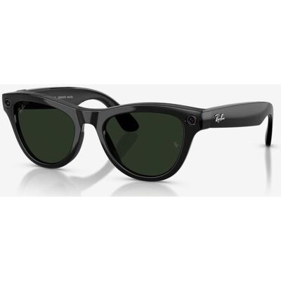 Lunettes Ray-Ban Meta Skyler Shiny Black avec verres Clear Graphite Green Transitions photochromiques - Publicité Lunettes Ray-Ban Meta Skyler Shiny Black avec verres Clear Graphite Green Transitions photochromiques - Publicité