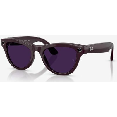 Lunettes Ray-Ban Meta Skyler Shiny Mystic Violet avec verres Clear Amethyst Transitions photochromiques - Publicité Lunettes Ray-Ban Meta Skyler Shiny Mystic Violet avec verres Clear Amethyst Transitions photochromiques - Publicité