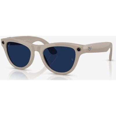 Lunettes Ray-Ban Meta Skyler Shiny Chalky Grey avec verres Clear Sapphire Transitions photochromiques - Publicité Lunettes Ray-Ban Meta Skyler Shiny Chalky Grey avec verres Clear Sapphire Transitions photochromiques - Publicité