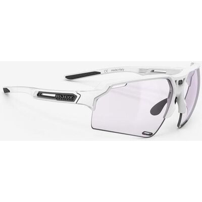 Lunettes Rudy Project Deltabeat blanc brillant avec verres photochromiques ImpactX 2 Laser lilas - Publicité Lunettes Rudy Project Deltabeat blanc brillant avec verres photochromiques ImpactX 2 Laser lilas - Publicité