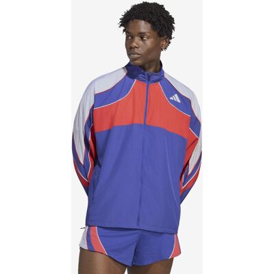 Veste adidas Adizero Archive Running bleu rouge - M - Publicité Veste adidas Adizero Archive Running bleu rouge - M - Publicité