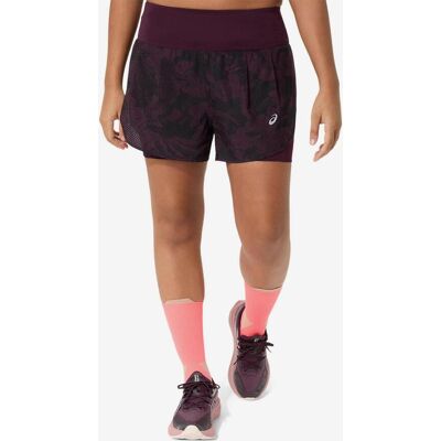 Short ASICS Road All Over Print 2n1 3.5In bordeaux noir femme - S - Publicité Short ASICS Road All Over Print 2n1 3.5In bordeaux noir femme - S - Publicité