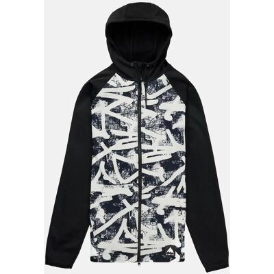 Sweat à capuche Burton Crown Full Zip blanc noir - M - Publicité Sweat à capuche Burton Crown Full Zip blanc noir - M - Publicité