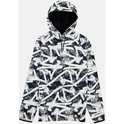 Sweat à capuche Burton Crown Weatherproof blanc noir - M - Publicité Sweat à capuche Burton Crown Weatherproof blanc noir - M - Publicité