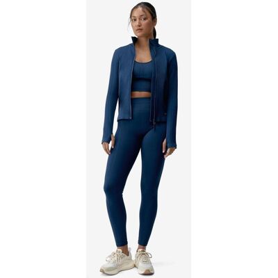 Sweat à capuche Born Living Yoga India Full Zip bleu nuit femme - L - Publicité Sweat à capuche Born Living Yoga India Full Zip bleu nuit femme - L - Publicité