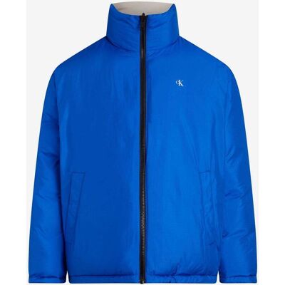 Veste Calvin Klein Jeans réversible 90s Puffer bleu gris. - L - Publicité Veste Calvin Klein Jeans réversible 90s Puffer bleu gris. - L - Publicité