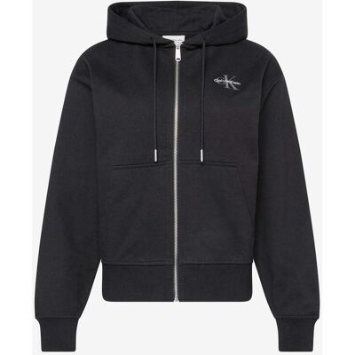 Sweat à capuche Calvin Klein Monologo French Full Zip noir femme - L - Publicité Sweat à capuche Calvin Klein Monologo French Full Zip noir femme - L - Publicité