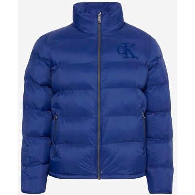 Veste Calvin Klein Jeans Nylon Monogram Puffer bleue - S - Publicité Veste Calvin Klein Jeans Nylon Monogram Puffer bleue - S - Publicité
