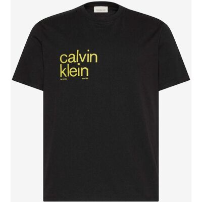 T-shirt Calvin Klein Jeans 20s Circle Graphic manches courtes noir jaune - S - Publicité T-shirt Calvin Klein Jeans 20s Circle Graphic manches courtes noir jaune - S - Publicité