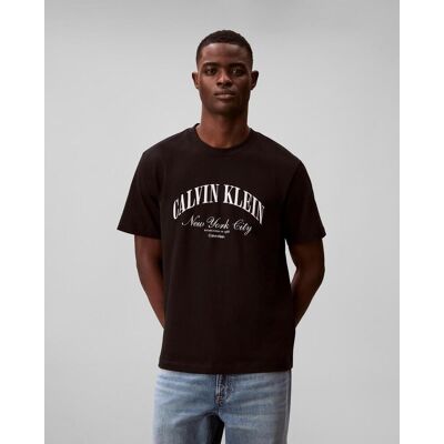 T-shirt Calvin Klein Logo NYC manches courtes noir blanc - M - Publicité T-shirt Calvin Klein Logo NYC manches courtes noir blanc - M - Publicité