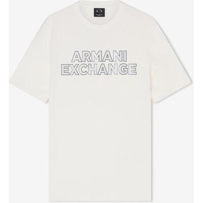 T-shirt Armani Exchange Slim Fit manches courtes blanc noir - XXL - Publicité T-shirt Armani Exchange Slim Fit manches courtes blanc noir - XXL - Publicité