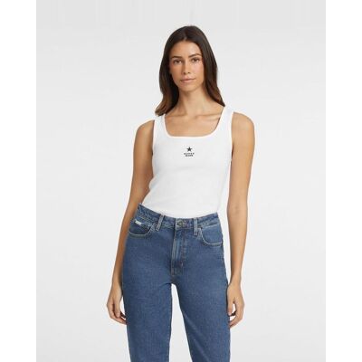 Débardeur Guess Rib Embroider blanc femme - L - Publicité Débardeur Guess Rib Embroider blanc femme - L - Publicité