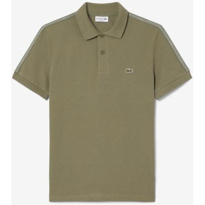 Polo Lacoste coupe classique à rayures logo manches courtes vert kaki - 3XL - Publicité Polo Lacoste coupe classique à rayures logo manches courtes vert kaki - 3XL - Publicité