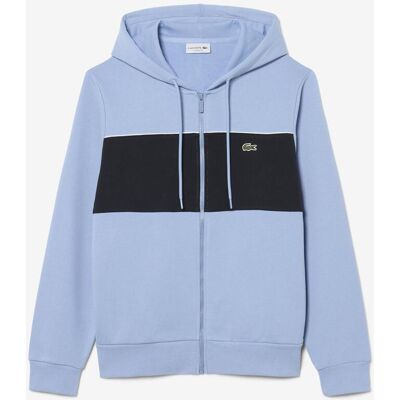 Sweat à capuche Lacoste Colour-Block zippé intégral bleu - S - Publicité Sweat à capuche Lacoste Colour-Block zippé intégral bleu - S - Publicité