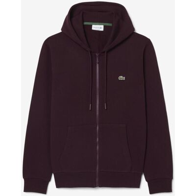 Sweat à capuche Lacoste Classic Fit Full Zip bordeaux - S - Publicité Sweat à capuche Lacoste Classic Fit Full Zip bordeaux - S - Publicité