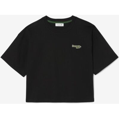 T-shirt Lacoste Retro Logo manches courtes noir femme - 32 - Publicité T-shirt Lacoste Retro Logo manches courtes noir femme - 32 - Publicité