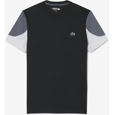 T-shirt manches courtes Lacoste Sport Color Block noir gris clair blanc - M - Publicité T-shirt manches courtes Lacoste Sport Color Block noir gris clair blanc - M - Publicité