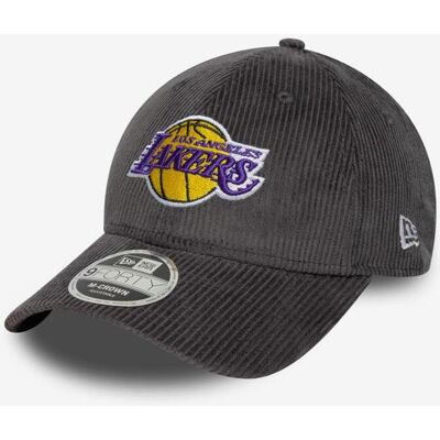 Casquette New Era Cord MC 9FORTY Los Angeles Lakers gris lilas jaune - Publicité Casquette New Era Cord MC 9FORTY Los Angeles Lakers gris lilas jaune - Publicité