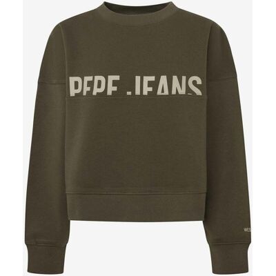 Sweatshirt Pepe Jeans Gayle vert kaki femme - S - Publicité Sweatshirt Pepe Jeans Gayle vert kaki femme - S - Publicité