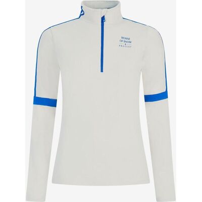 Veste polaire Protest PRTCarly demi-zip blanc bleu femme - L - Publicité Veste polaire Protest PRTCarly demi-zip blanc bleu femme - L - Publicité