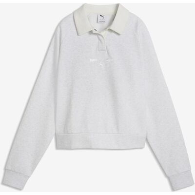 Sweat Puma Class Relaxed gris clair blanc femme - XS - Publicité Sweat Puma Class Relaxed gris clair blanc femme - XS - Publicité
