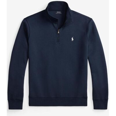 Sweat-shirt Ralph Lauren Double Maille Demi-Zip bleu marine - XL - Publicité Sweat-shirt Ralph Lauren Double Maille Demi-Zip bleu marine - XL - Publicité