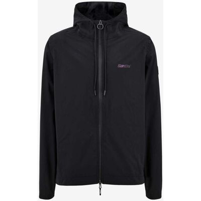 Veste à capuche Santini Pluvia noir absolu - Coupe Classic - M - Publicité Veste à capuche Santini Pluvia noir absolu - Coupe Classic - M - Publicité