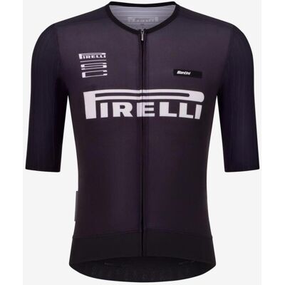 Maillot manches courtes Santini x Pirelli Sport Club Fast noir - Coupe Sleek - L - Publicité Maillot manches courtes Santini x Pirelli Sport Club Fast noir - Coupe Sleek - L - Publicité