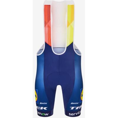 Santini Cuissard Lidl-Trek 2026 Fan Line bleu rouge jaune - XS - Publicité Santini Cuissard Lidl-Trek 2026 Fan Line bleu rouge jaune - XS - Publicité