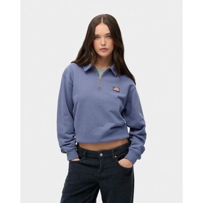 Sweat Superdry Athletic Collared Half Zip bleu femme - M - Publicité Sweat Superdry Athletic Collared Half Zip bleu femme - M - Publicité
