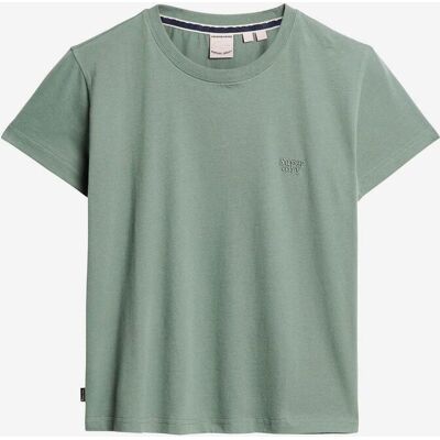 T-shirt Superdry Essential Logo 90s short sleeve green woman. - XS - Publicité T-shirt Superdry Essential Logo 90s short sleeve green woman. - XS - Publicité