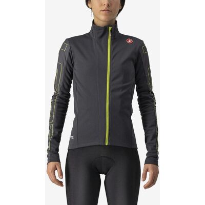 Veste Castelli Transition W Gris Foncé/Jaune Brillant - Femmes - Veste Coupe-Vent Gore-Tex INFINIUM - Publicité Veste Castelli Transition W Gris Foncé/Jaune Brillant - Femmes - Veste Coupe-Vent Gore-Tex INFINIUM - Publicité