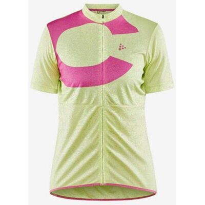 Maillot Craft Core Endur manche courte rose jaune femme - L - Publicité Maillot Craft Core Endur manche courte rose jaune femme - L - Publicité