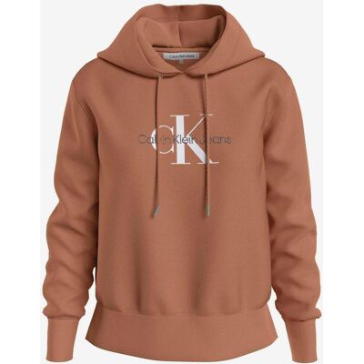 Sweatshirt à capuche Calvin Klein Jeans Archival Monologo orange femme - L - Publicité Sweatshirt à capuche Calvin Klein Jeans Archival Monologo orange femme - L - Publicité