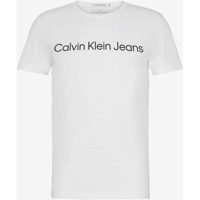 T-shirt Calvin Klein Jeans Logo Color manche courte blanc noir - 3XL - Publicité T-shirt Calvin Klein Jeans Logo Color manche courte blanc noir - 3XL - Publicité