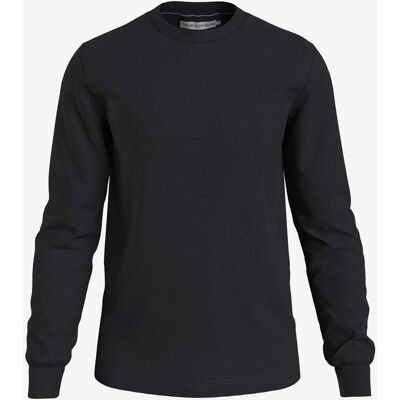 Sweatshirt Calvin Klein Jeans Badge Crew Waffle noir - XXL - Publicité Sweatshirt Calvin Klein Jeans Badge Crew Waffle noir - XXL - Publicité