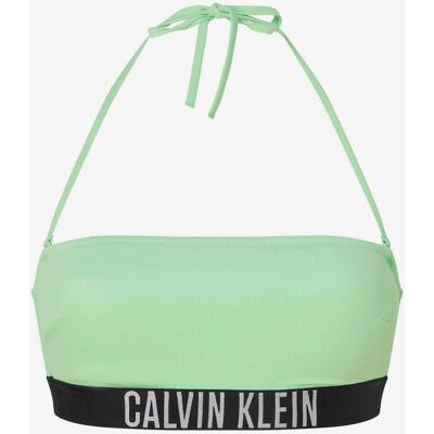 Haut de bikini Calvin Klein Bandeau Logo Intense Power vert noir femme - S - Publicité Haut de bikini Calvin Klein Bandeau Logo Intense Power vert noir femme - S - Publicité
