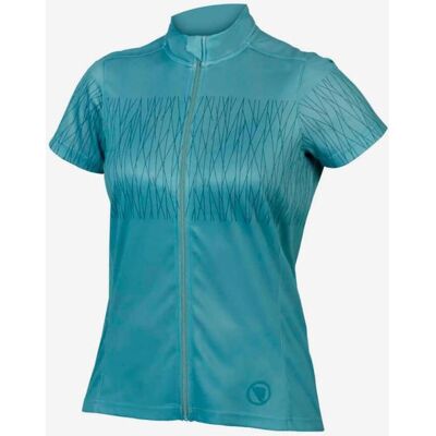 Maillot Endura Hummvee Ray manche courte bleu clair femme - XS - Publicité Maillot Endura Hummvee Ray manche courte bleu clair femme - XS - Publicité